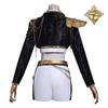 Anime KPop Rumi Cosplay Kostüm Perücke Frau Schwarz Weiß Uniform Weihnachten Halloween Party Kleidung
