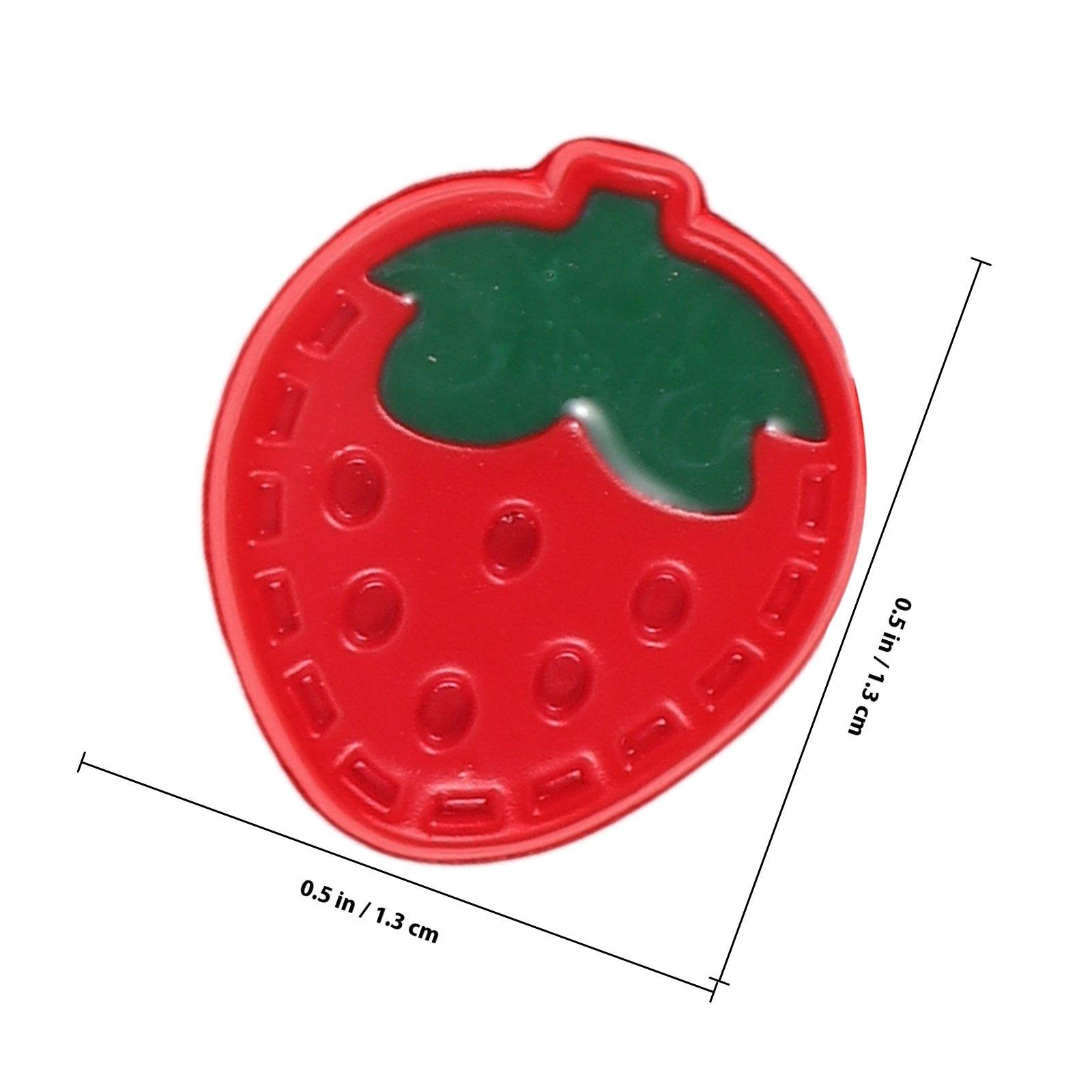 

10Pcs Strawberry Decoration Buttons Colorful Resin Snap Embellishments for Children Clothing DIY Sewing Craft Baby Girls Sweater червоний