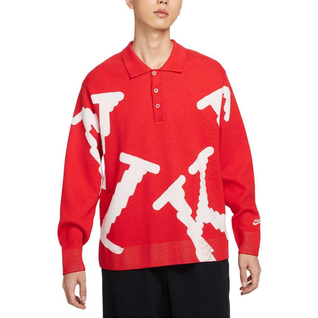 Nike Rugby Jerseys Men's Red Lapel Moderate HV1437-657