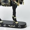 Retro Horse Statue Desktop Artistic Horse Figurine with Base Golden Painted Resin Horse Sculpture