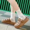Fashion Hollow Out Thick Platform Rome Sandals Women 2025 Summer Closed Toe Eva Clogs Slippers Woman Comfort Thick Sole Beach Sandles