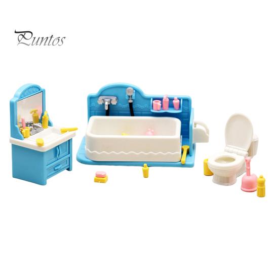 

1 комплект, модель игрушки для ванной комнаты, водонепроницаемая, неувядающая, против трещин, 3D форма, имитация ванной комнаты, ванна, раковина для унитаза, декор, кукольный дом, поставка Sets