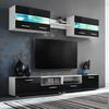 VidaXL Wall Unit for TV with 5 Pcs LED Lights, Television Cabinet with Shelf, Living Room TV Furniture, 246028