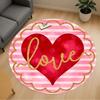 1pc Love Heart Round Chair Mat Office Area Rug - Non-Slip, Floor Mat for Office, Bedroom, Ideal Home Decor Gift P0105037