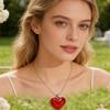 10Pieces Acrylic Charm Handmade Keychain Pendant Heart Shape Decorative Pendant Craft Accessories Corrosion Resistant
