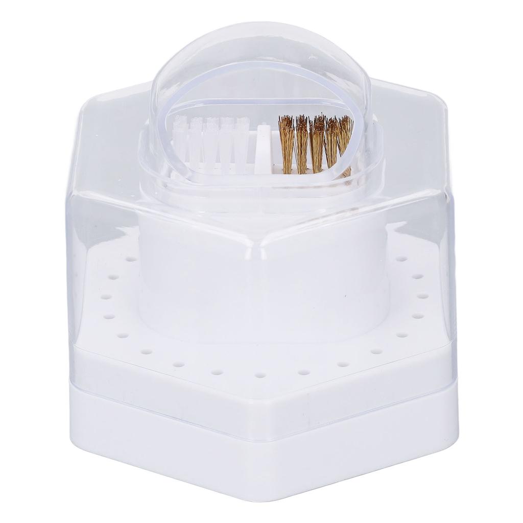 Nail Drill Bits Cleaning Brush Case 24 Holes Multifunctional Nail Drill Bits Stand Display Storage