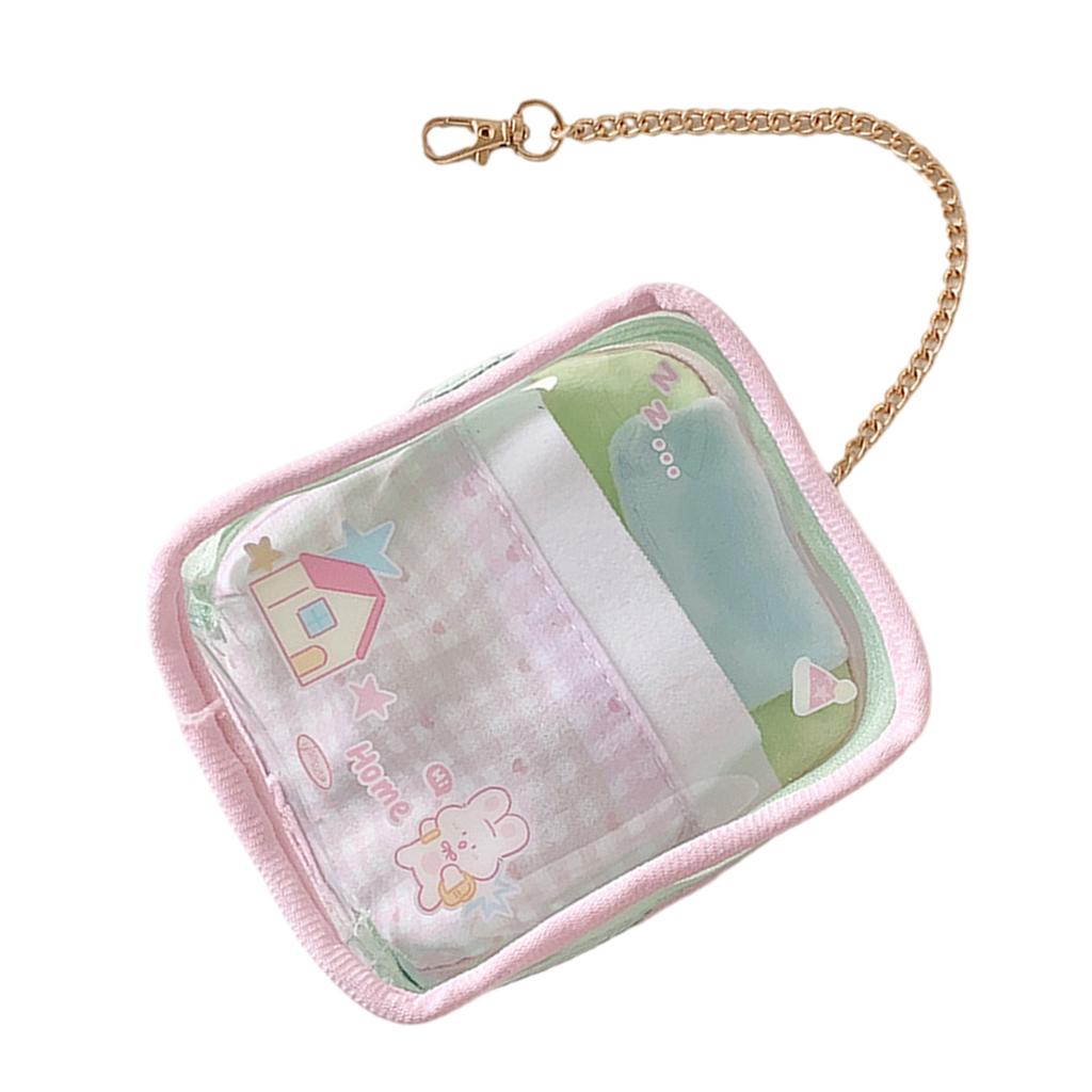 Clear Doll Storage Bag For Collectible Toy With Multiple Compartments and Sturdy Plastic Materials