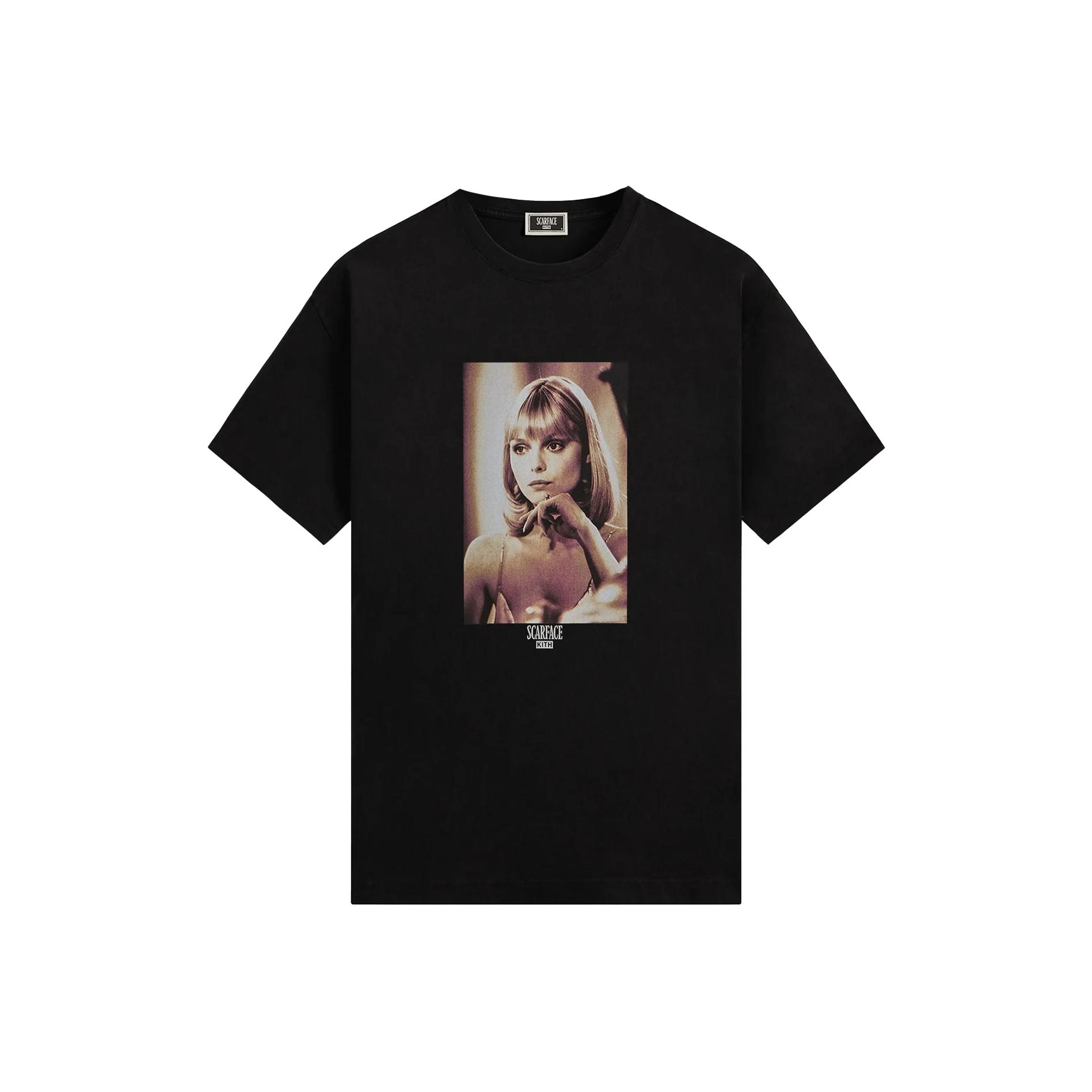 

Kith For Scarface Elvira Portrait Tee Black Men Tops KHM034179-001 M