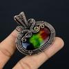 Tri Color Labradorite Pendant Gemstone Handmade Jewelry, 999 Copper Wire Wrapped Pendant, Gift For Wife Jewelry