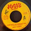 7inch Record NICKY THOMAS  Turn Back The Hands Of Time NONE Jogib Records Jamaica Reggae Ska  Dub Used