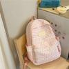 Mochila Escolar Xadrez para Estudantes Mochila Feminina