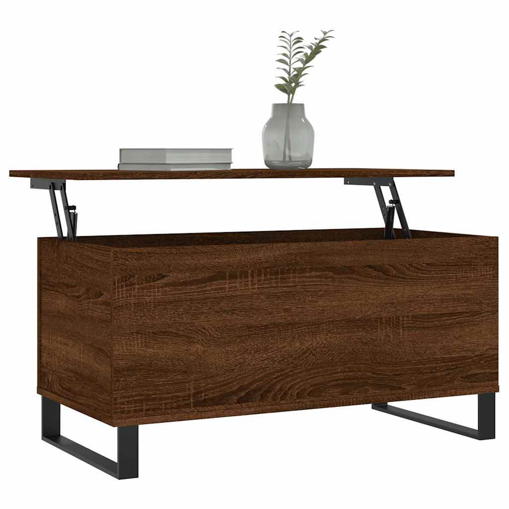 Vidaxl Coffee Table, Brown Oak, 90X44.5X45 Cm