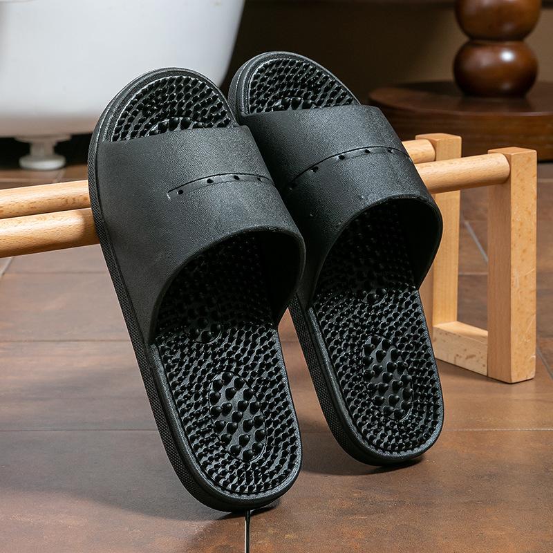 Large particle foot massage slippers men's indoor home wear-resistant non-slip bathroom bath cool slippers men's home mop