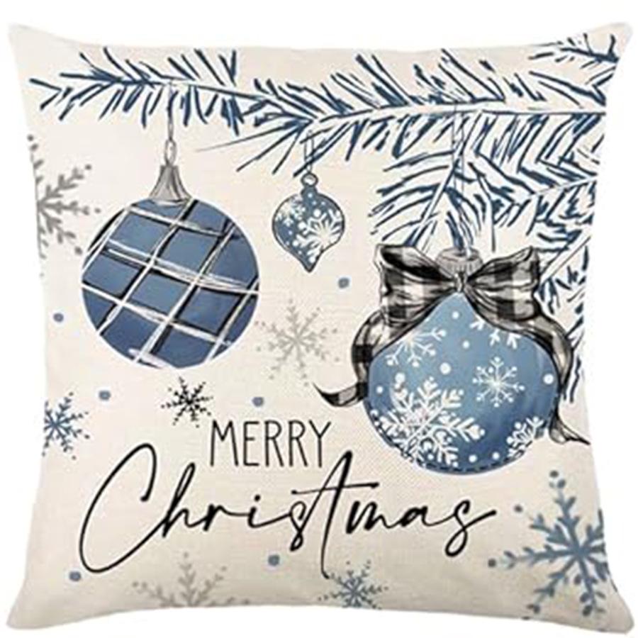 Christmas Sofa Cushion & Lumbar Pillow Cover for Living Room or Office
