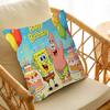 Cartoon Sponge And Bobs S-SquarePants Pillow Cushion Cover Pillowcase Living Room Sofa Home Decor Customized