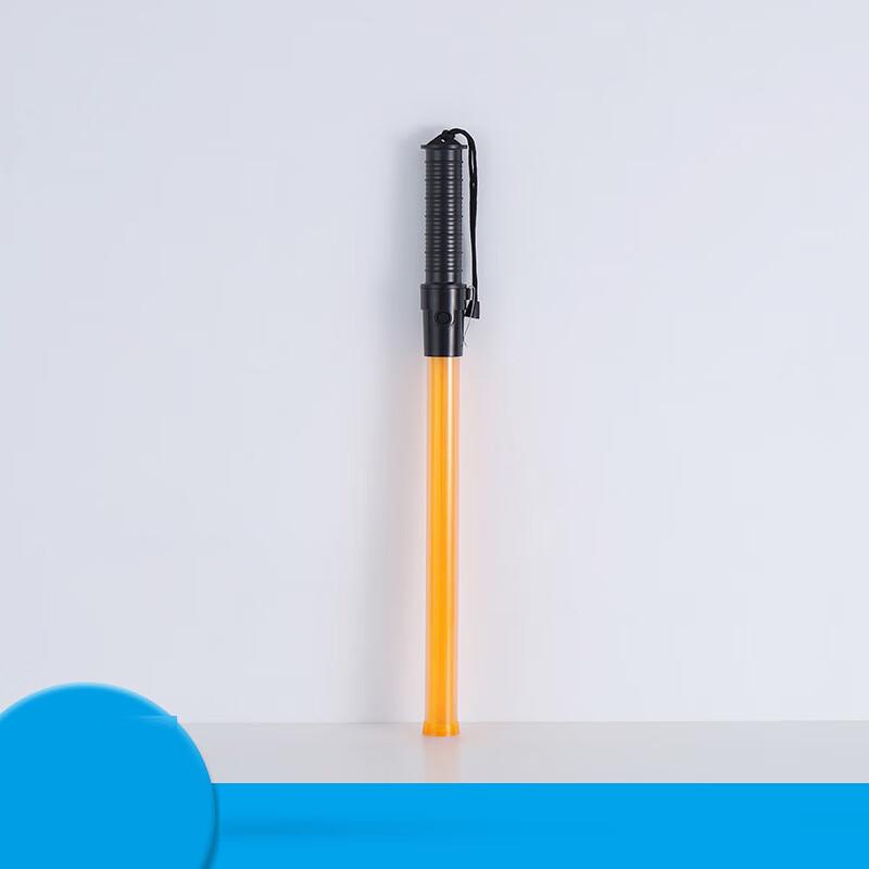 LED Traffic Control Baton with Yellow Flashing Light One Size
