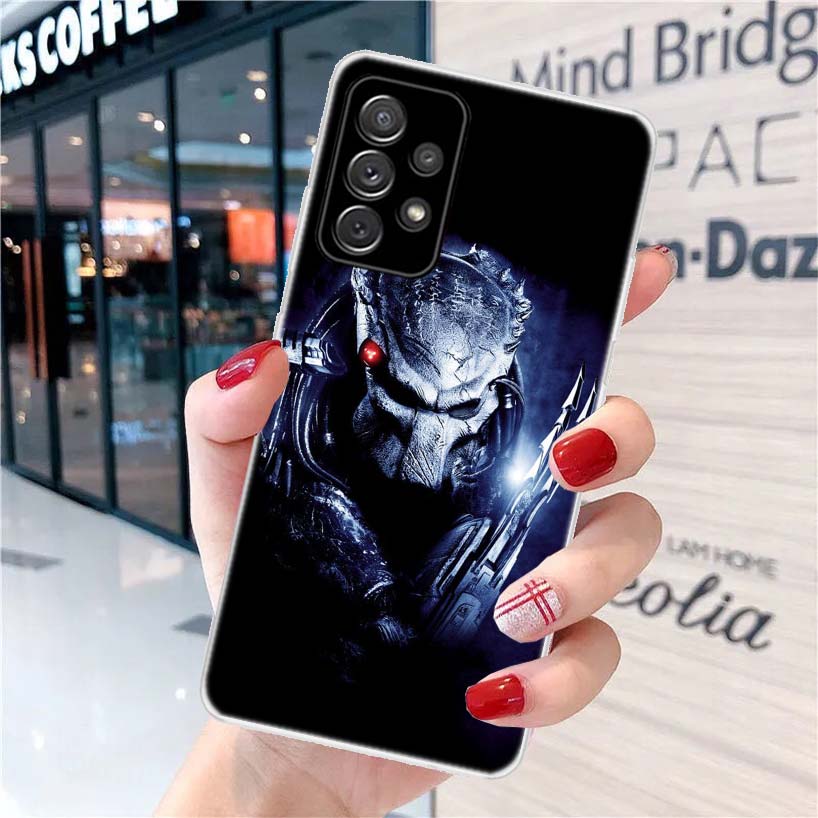 Alien Vs Predator Painted Phone Case For Samsung Galaxy A12 A22 A32 A52 A72 A02S A51 A50S A71 A70 A31 A20S Note 20 Ultra S10 A10