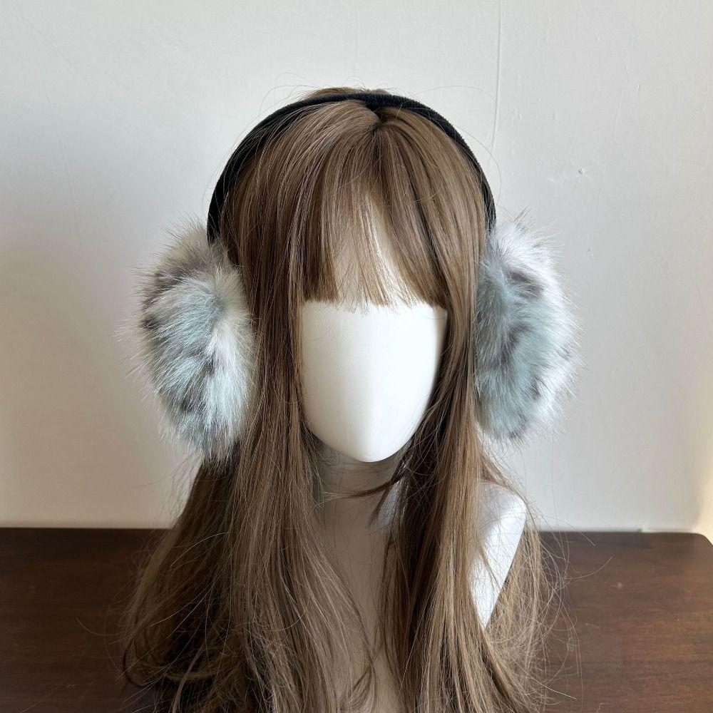 Leopard Imitation Fur Plush Earmuffs Y2k Ear Muffs Soft Ear Mask Winter