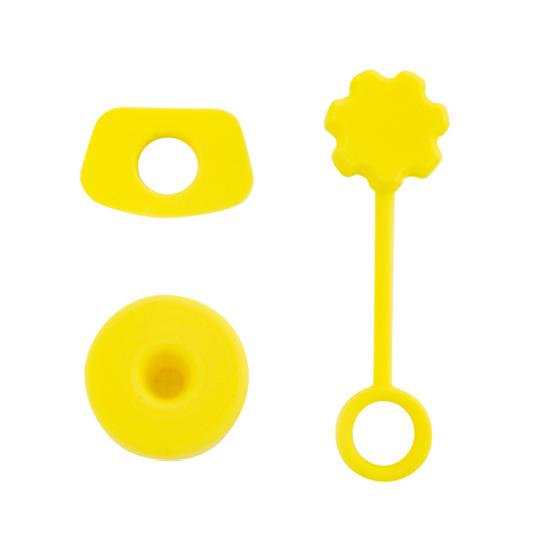 

3Pcs Straw Cap Silicone Dust Proof Cover Leak-Proof Stopper Spill Resistant Stoppers for Outdoor Tumblers and Water жовтий