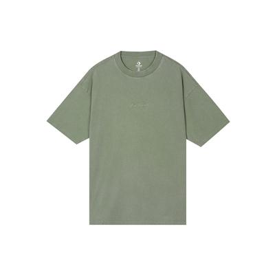 Converse T Shirts Unisex Gray Green Crew Neck Moderate Straight Fit 10021630-A06