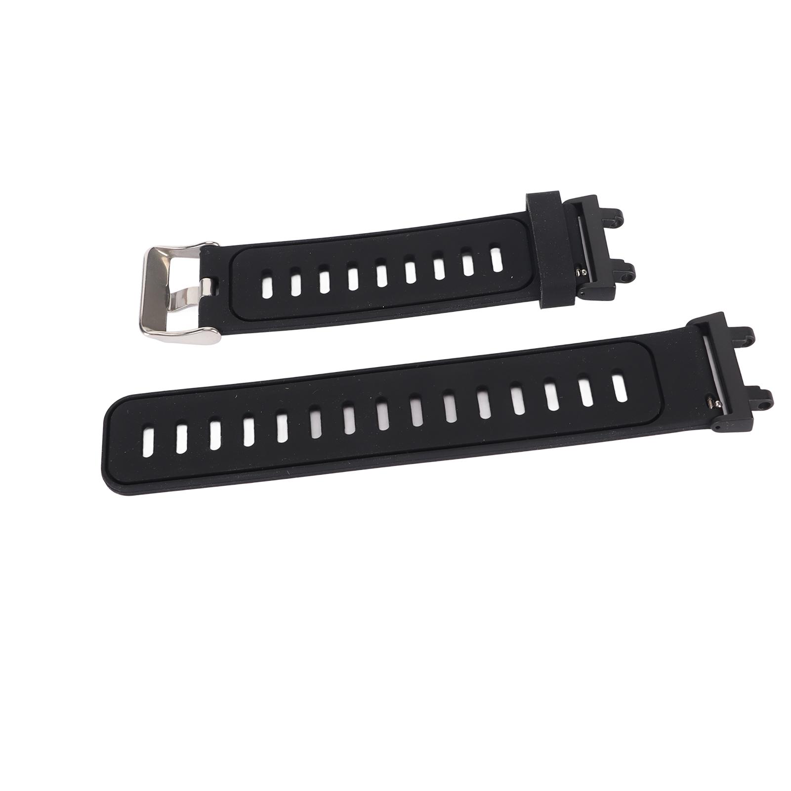 

Мягкий силиконовый ремешок для часов, регулируемый сменный ремешок-аксессуар, подходит для умных часов Amazfit T Rex 2, черный и красный Black Dark Gray