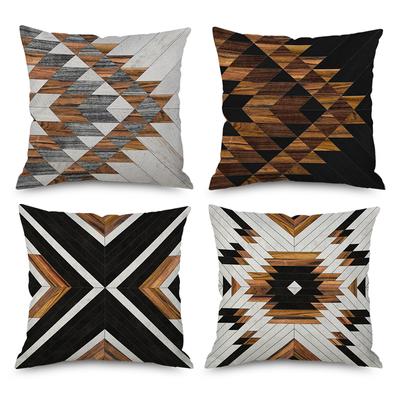Wohnkultur Nordic Braun Geometrische Ornament Kissen Abdeckung Sofa Stuhl Gedruckt Auto Kissen Abdeckung