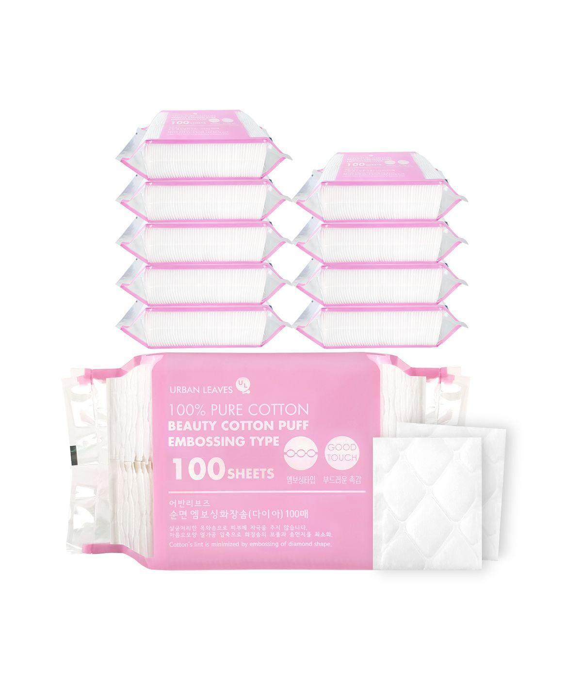 Pure Cotton Embossed Cotton Pads (10 pcs)
