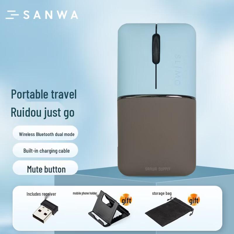 Mini Mouse Wireless Portatile a Doppia Modalità Sanwa