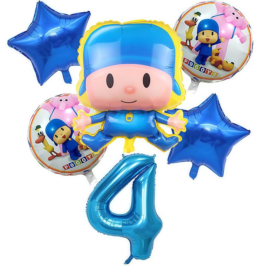 Pocoyo Geburtstag Dekorationen Einweg Geschirr Becher Teller Luftballon Banner Für Kinder Mitgebsel Babyparty Deko Party Zubehör Geschenk