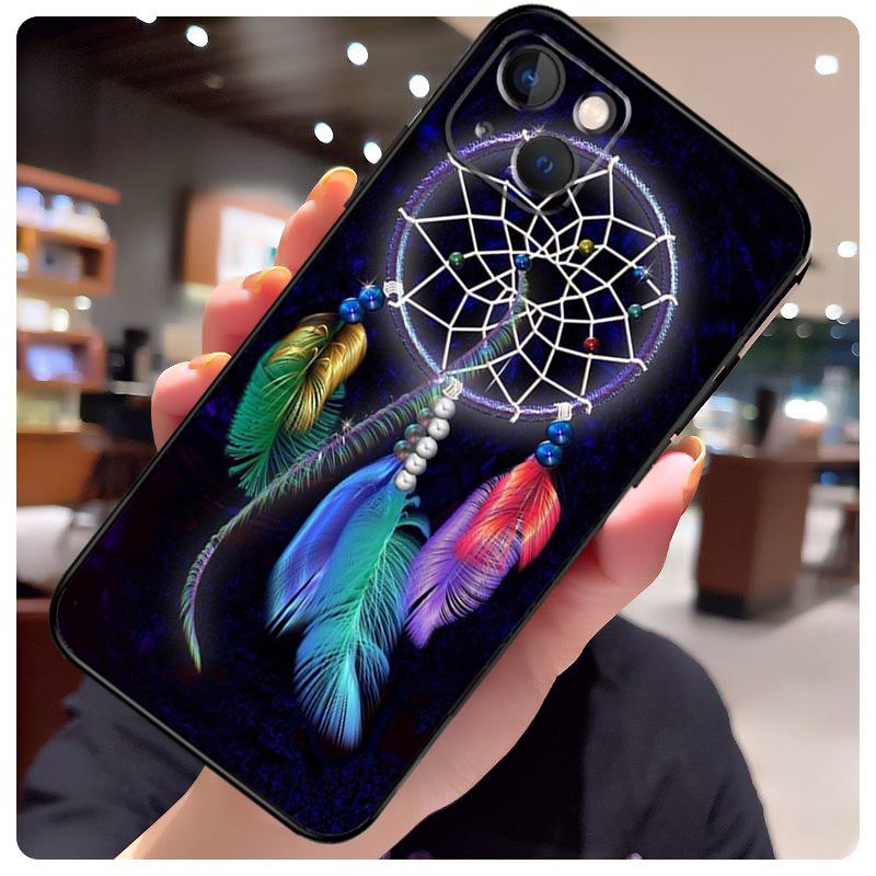 Retro Feather Dreamcatcher Case For iPhone 13 Pro Max 16 15 11 12 14 17 Pro Max Mini 15 16 Plus 16e 17 Air Phone Cover