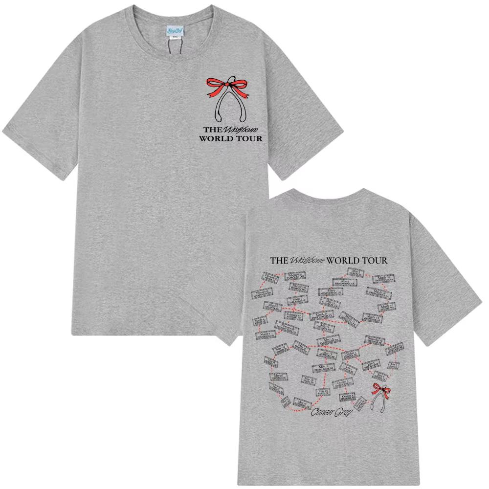 Conan Gray Wishbone World Tour Printed Tees Men Women Fashion T-shirts Short-sleeved Loose Cotton Aesthetic Trendy T-shirts