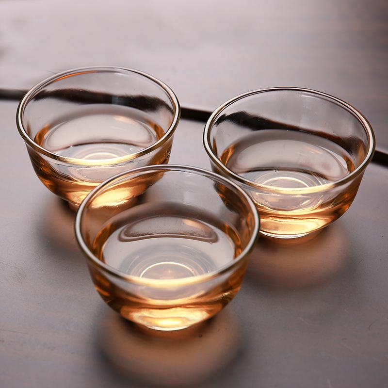 Стеклянная однослойная чайная чашка чашка Магнолия термостойкая утолщенная чайная посуда подарочная чашка 1 кунг-фу маленькая чайная чашка 50ml or less