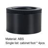 4ks/sada Nožky skříně Odolné proti opotřebení Silná nosnost ABS Kulaté výškově nastavitelné nábytkové nožičky Domů