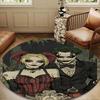 Jo-ker Floral Portrait Round Rug for Livingroom,Bedroom, Palyroom, Chair Rug, Area rug, Circle Carpet, Large Size Fan Christmas gift