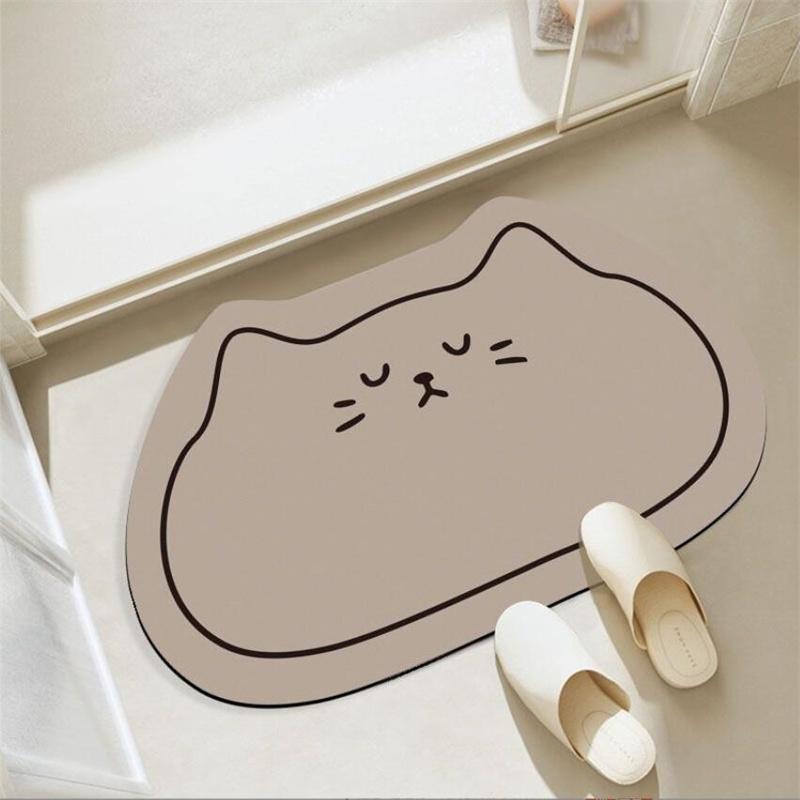 Thickened Soft Diatomaceous Earth Bathroom Absorbent Floor Mat For Door Quick Drying Entrance Foot Pad Anti Slip Rug 60*40CM