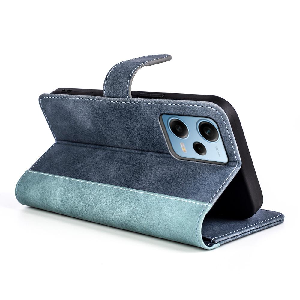 For Xiaomi Redmi Note 12 Pro 5G/Note 12 Pro Speed 5G/Poco X5 Pro 5G Dual Color Splicing Wallet Stand PU Leather Cover