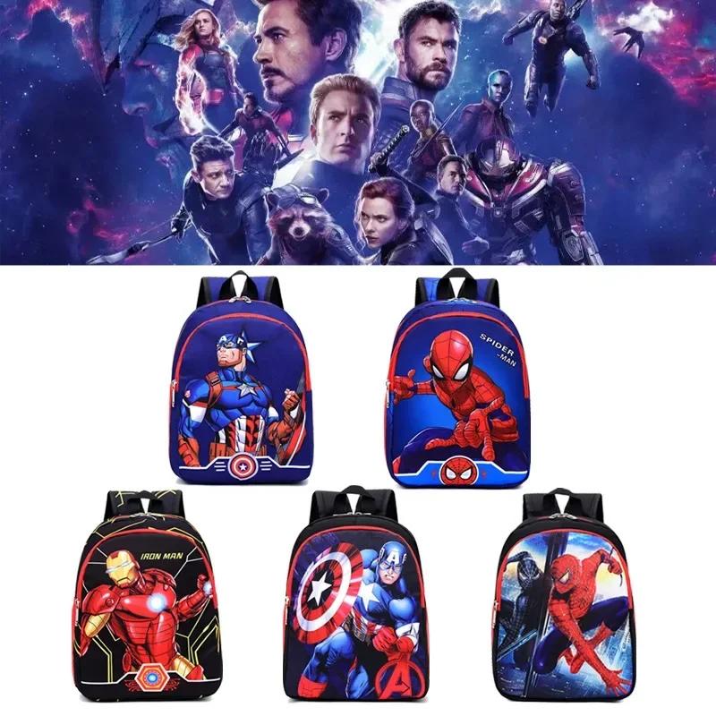 Marvel Bags Spider Man Iron Man Backpack Children Cartoon Captain America Kindergarten School Bag For Boys Schoolbag Gift