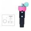 Electric Retractable Cat Teaser Wand Auto Launch Recycle Fluffy Pom‑pom Interactive Toy for Indoor Cats