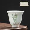 1 Pcs Chinese Handmade Ceramic Teacup Exquisite Hand-painted Flowers Tea Bowl Meditation Cup Porcelain Tea Set Master Cup