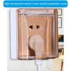 Clear 86 Type Outdoor Socket Waterproof Box Plastic Electrical Outlet Cover Splashproof Box Self-Adhesive Socket Case