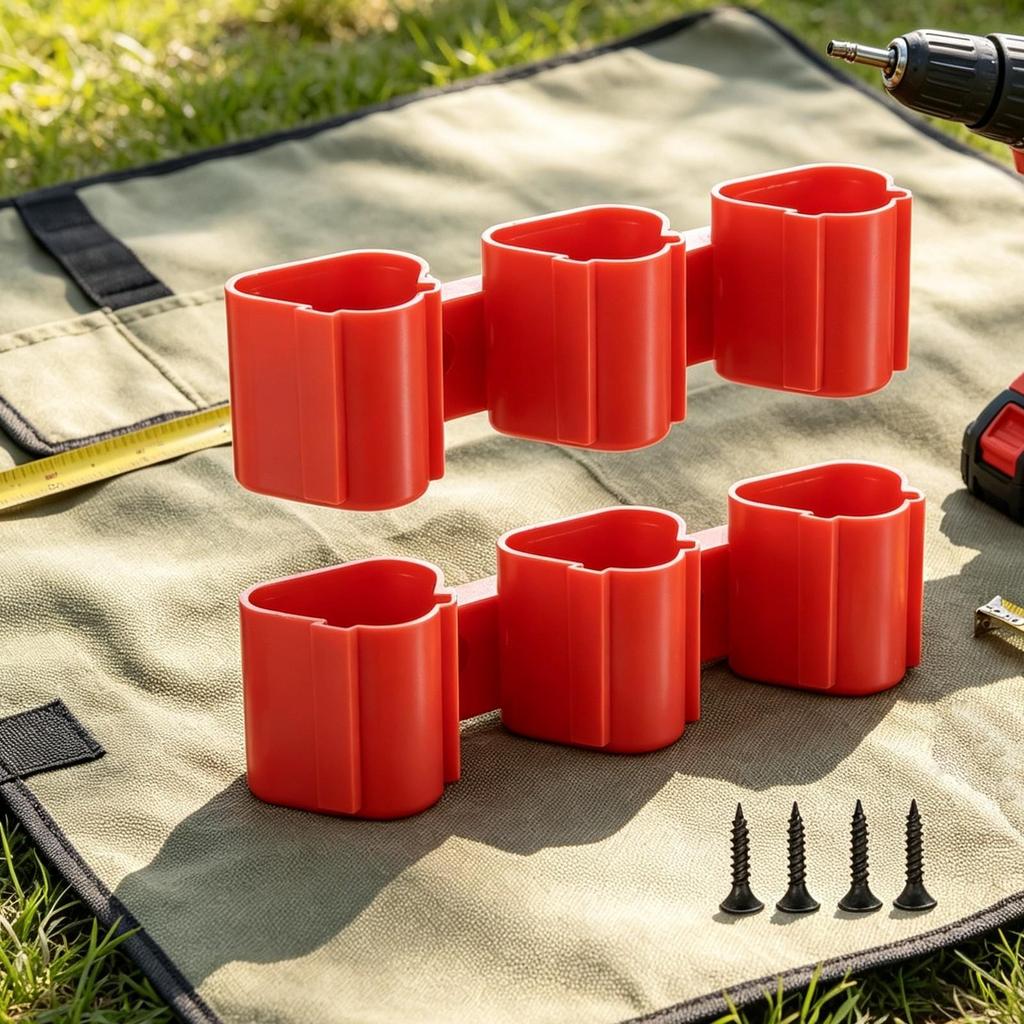 Tool Battery Holder with Screws Sturdy Organizer for DIY Enthusiasts