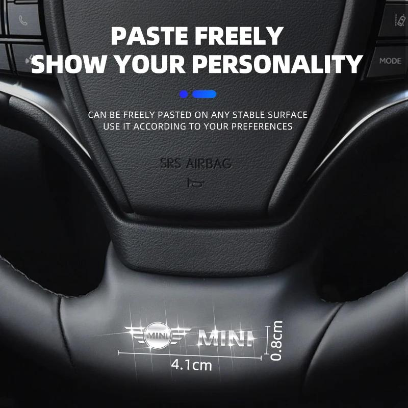 2/5/10pcs 3D Metal Car Interior Dekoration Stickers Badges Auto Styling For BMW Mini Cooper Countryman Clubman R55 R56 R60 F54