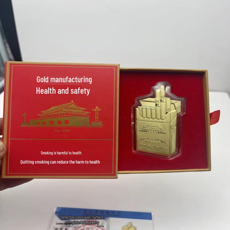 Goldene Zigaretten 999 Reingold 20mg Feiner Wein Kreatives Ornament-Set - Festival und Kleines Geschenk