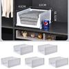 5PCS Large Foldable Plastic Clothes Organizer Storage Baskets in Closet Stackable Clothes Standing Rack Men Pants Jeans Storage