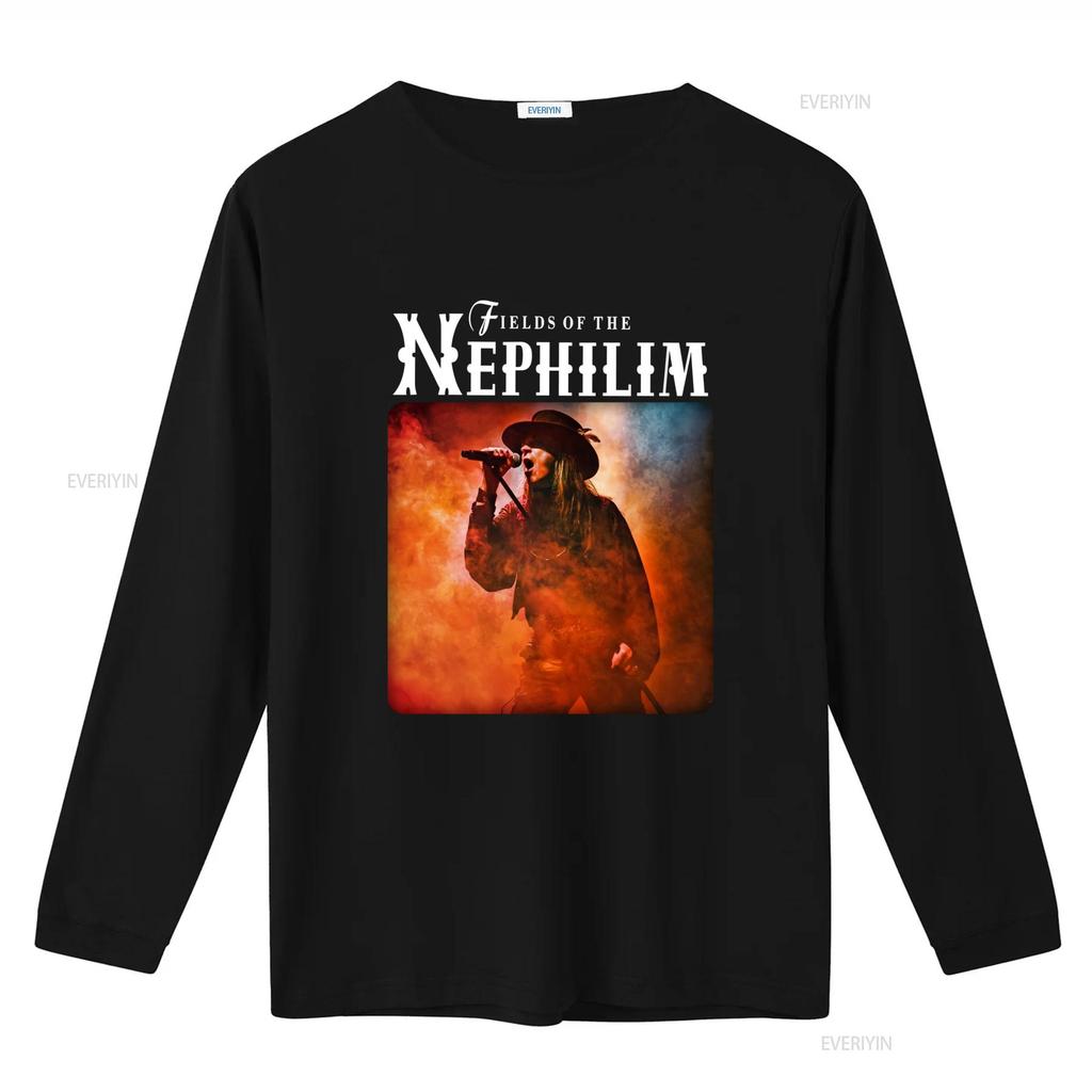Fields Of Nephilim Rock Band T Shirt For Unisex And Unisex Gothic Style With Concert Print Vintage Washed Streetwear Homme Stylish