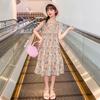 Girls' Summer Cotton Sleeveless Dress Pure Cotton Floral Vest Dress Forest Tie Suspender Dress
