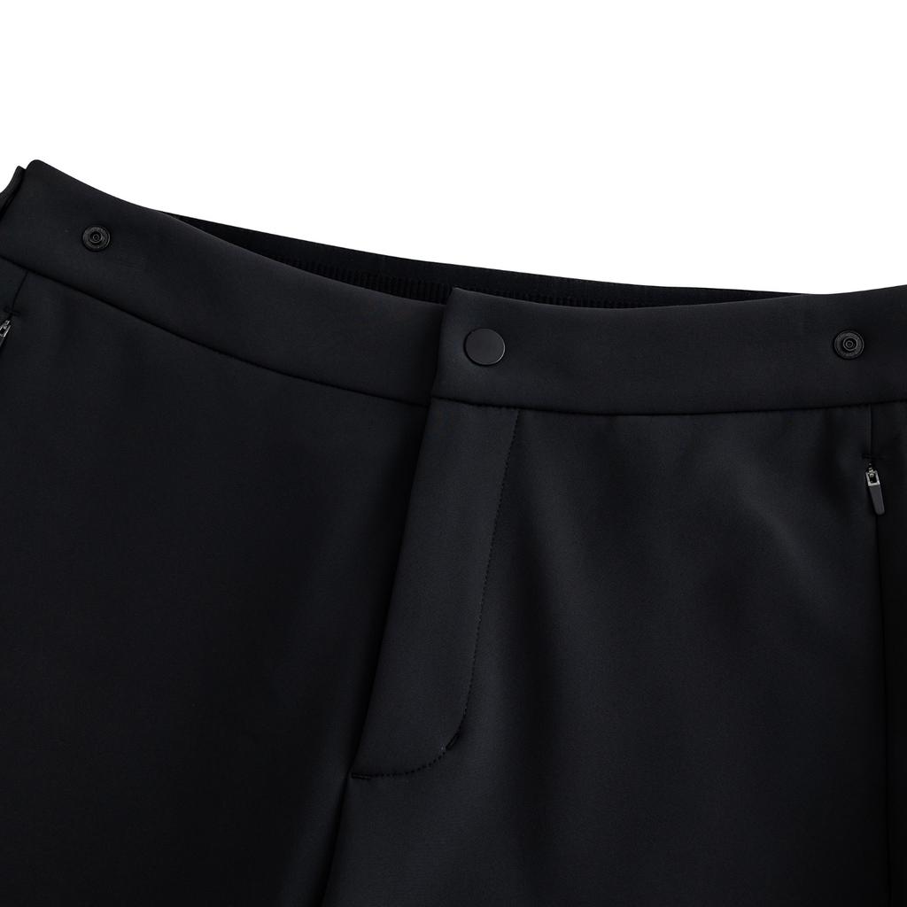 Anta Chn Comprehensive Training Series 2025 Winter Womens Woven Sports Long Pants Fleece Women Pants Basic-Black 162547501N-1