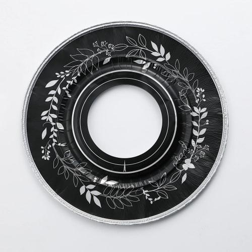 Toyo Aluminum Gas Mat, 25cm Diameter, Pack of 4, Black, Ring Shape, Boil-Over Guard, Easy Installation, Burn-Prevention, Stove Cover, S3124