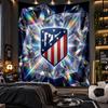 Wandbehang Wandteppich Atletico Madrid Druck Stoff für Wohnzimmer Schlafzimmer Heimdekoration