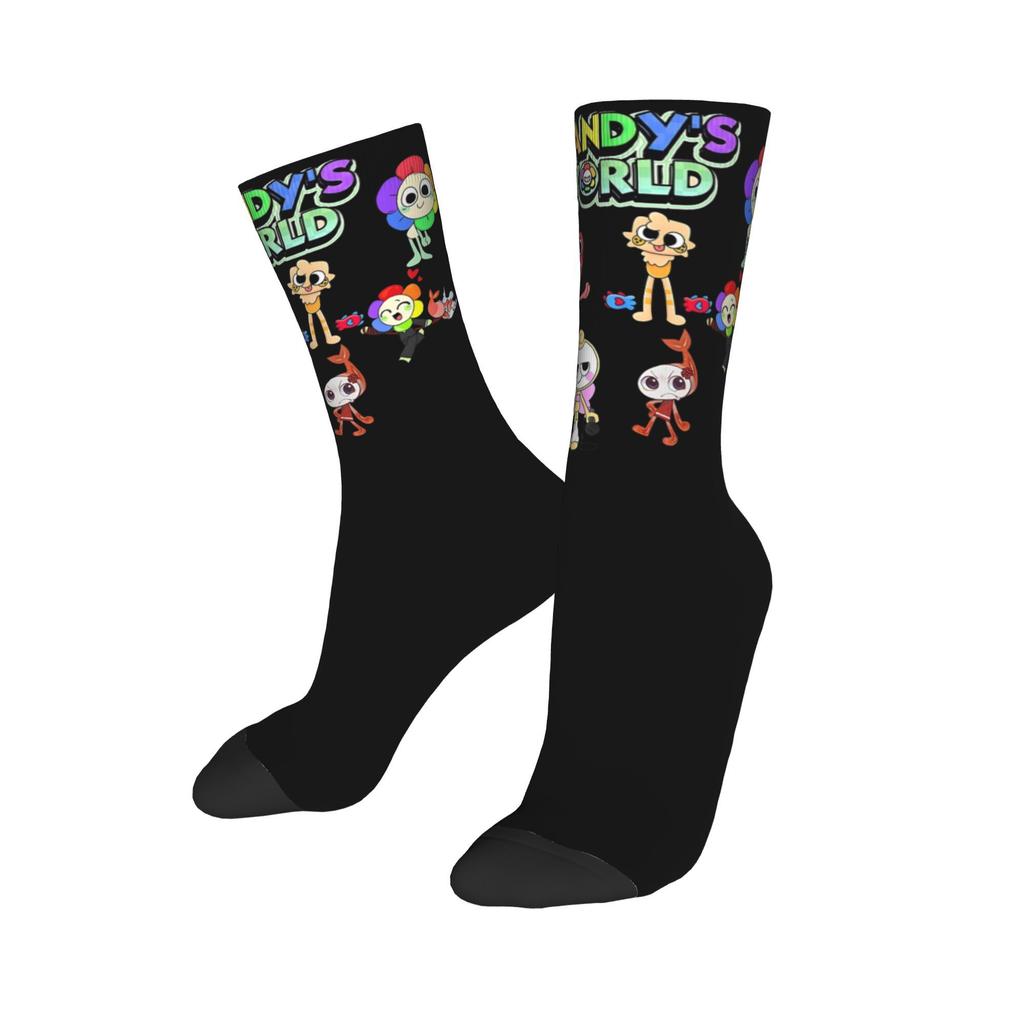 Stylish Women Men Crew Socks Brightney Cartoon Merch Comfortable Dandy's World  Breathable Stockings